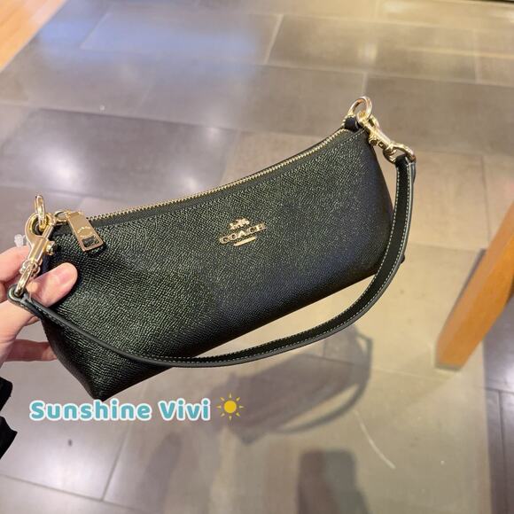 NWT Coach Charlotte Shoulder Bag In Leather GOLD/Black CCO18